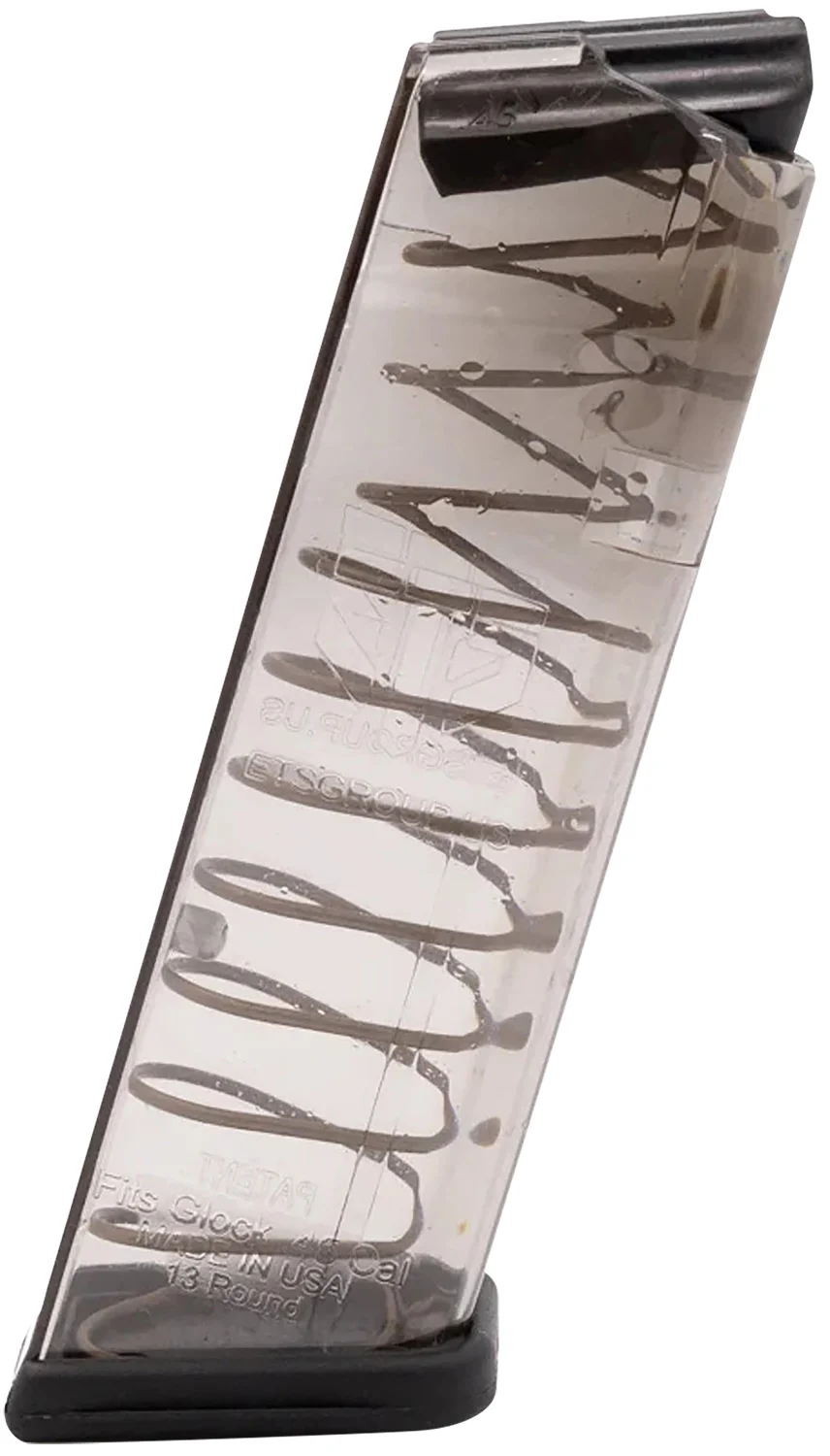 ETS Group GLK21 Pistol Mags 13rd 45 ACP Compatible w/ Glock 21/30/41 Clear Polymer