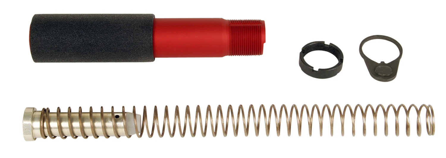 LBE Unlimited PBUFKTRED Pistol Buffer Tube Kit Red AR-Platform