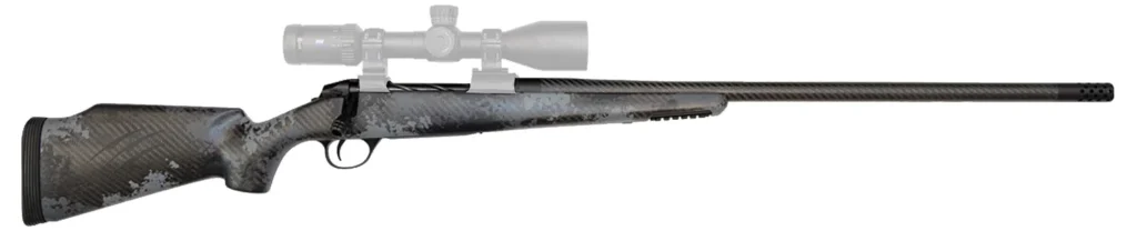 Fierce Firearms FCRG65PRC24TP Carbon Rage  Full Size 6.5 PRC 3+1, 24" Black C3 Carbon Fiber Barrel, Tungsten Gray Cerakote Titanium Receiver, Phantom Camo Fixed Fierce Tech C3 Stock, Right Hand
