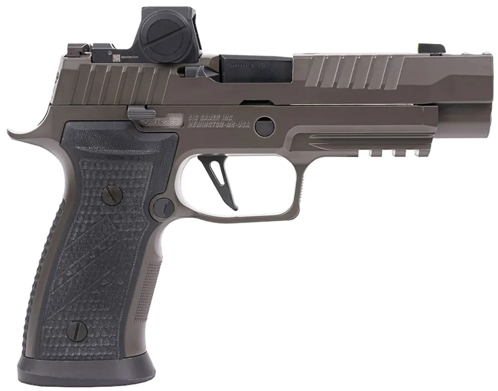 Sig Sauer 320AXGF9LEGIONRXX P320 AXG Legion w/Romeo-X Full Size 9mm Luger 10+1/21+1 3.90" Legion Gray Cerakote Optic Ready/Ported/Serrated Slide, Legion Gray Cerakote Polymer Frame w/Beavertail & Pica